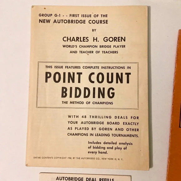 Vintage 1950 Autobridge Game Advanced Set  Charles H Goren - Picture 11 of 16